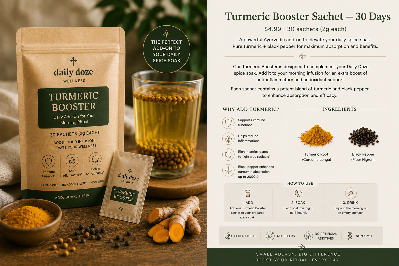 Daily Doze Turmeric Booster Sachet